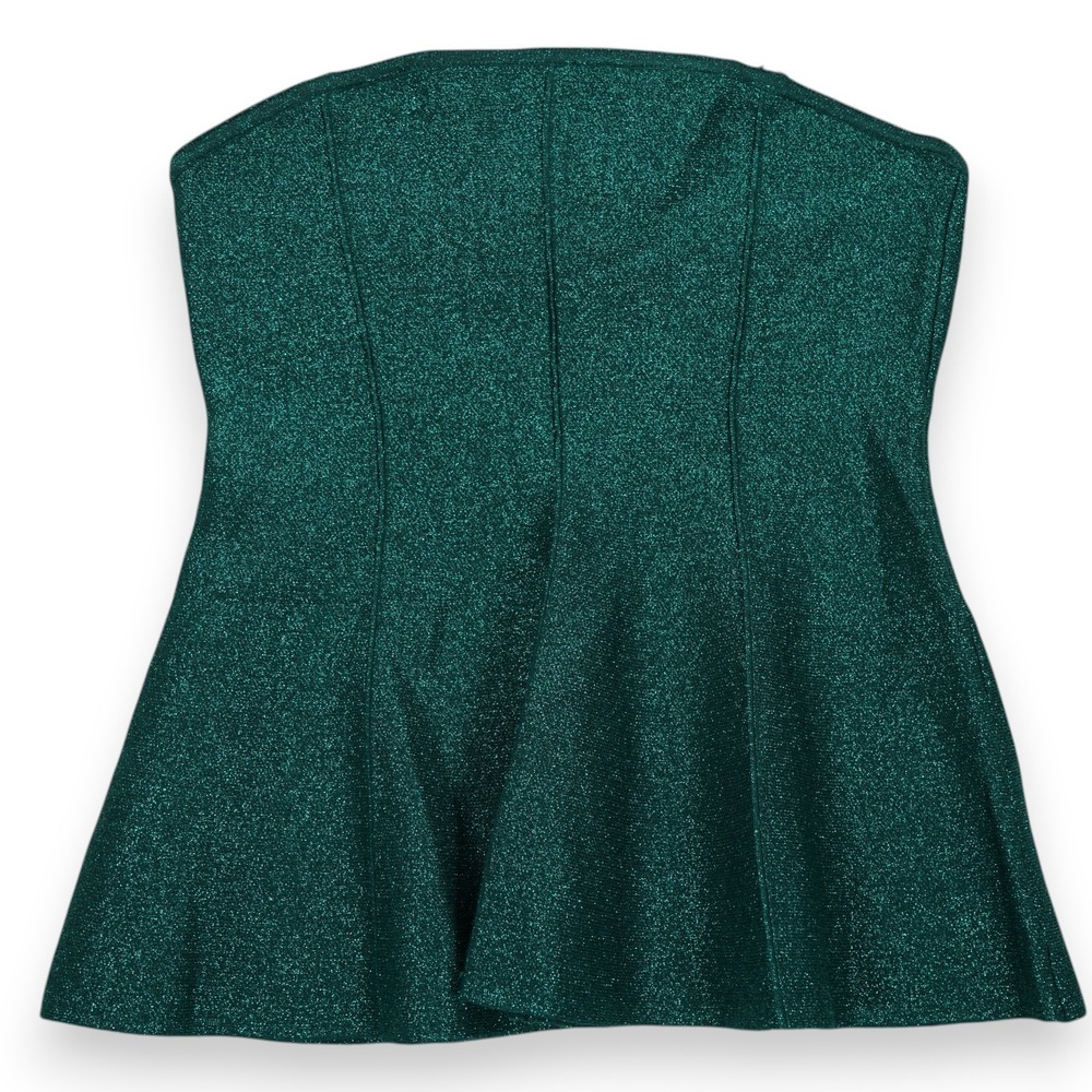 Anthropologie Pilcro Hourglass Sparkly Knit Tank Top Small ~ Green ~ Women's